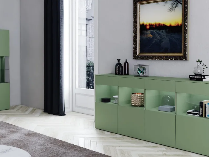 Madia Titolo 108 in laccato verde di  Artigianmobili