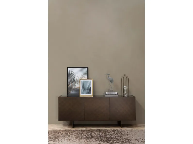 Madia Coated in legno con lavorazione spazzolata di Tonin Casa