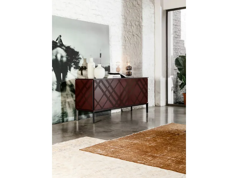 Madia Tartan in legno serigrafato di Tonin Casa