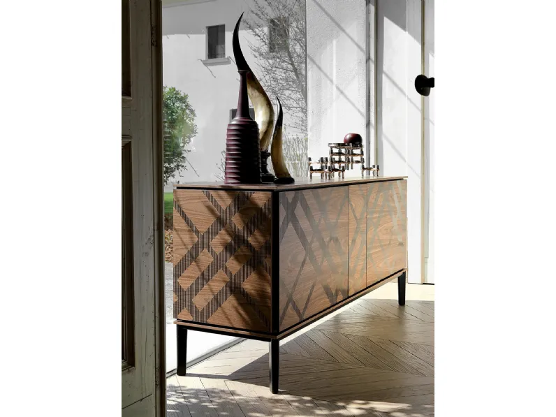 Madia Tartan in legno serigrafato di Tonin Casa