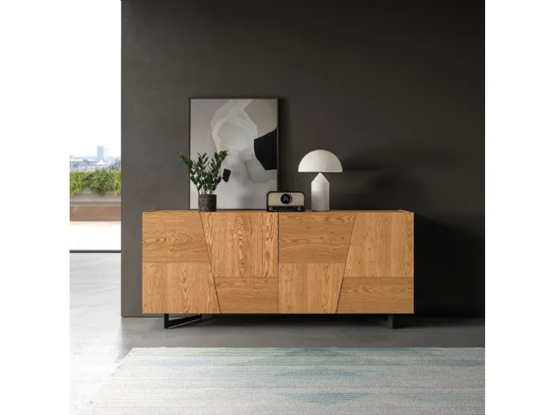 Madia in legno Trapeze quattro ante di FGF Mobili