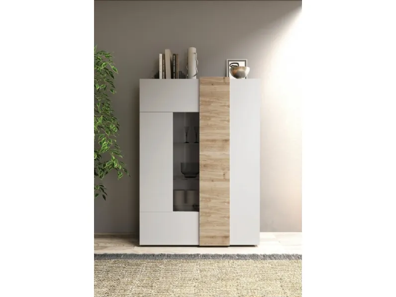 Madia verticale in laccato lucido Bianco Venus di LC Mobili