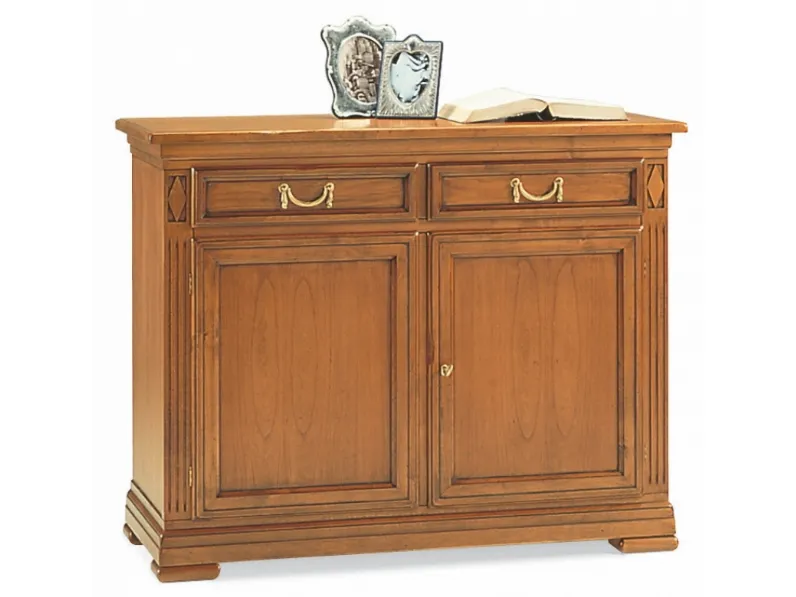 Madia classica in legno con 2 ante e 2 cassetti Villa Borghese 7380 di Selva