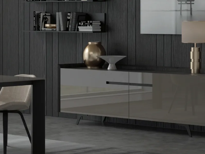 Madia Wally in finitura Laccato Lucido di Linegianser