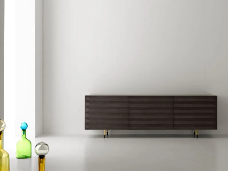 Madia in noce canaletto finitura antracite York di Modesign