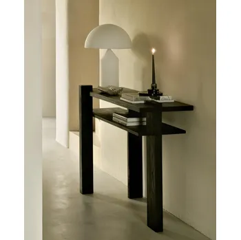 Mobile ingresso Consolle Abstract in teak nero di Ethnicraft