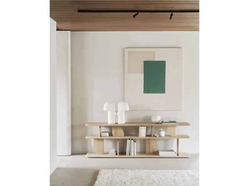 Mobile ingresso Consolle da divano Geometric in rovere di Ethnicraft