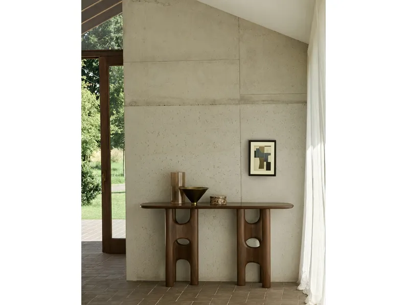 Mobile ingresso Consolle Flow in teak di Ethnicraft