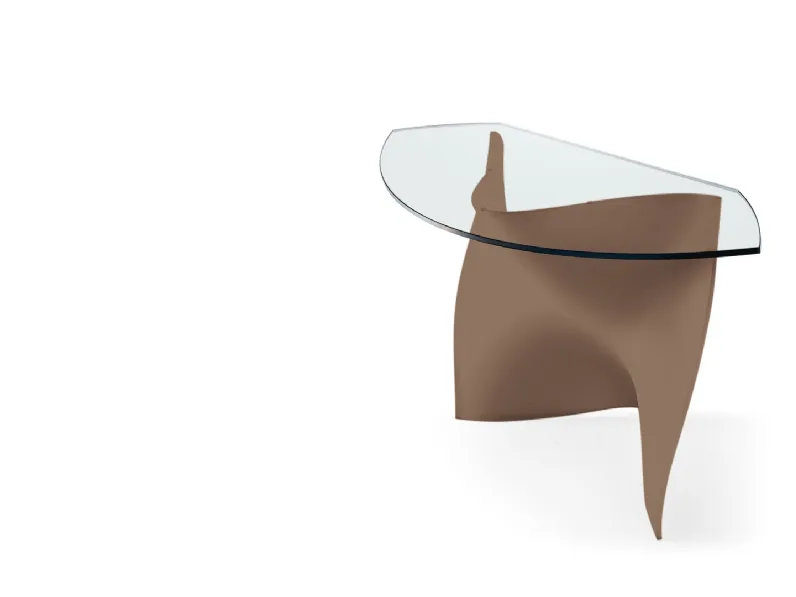 Consolle Gaudì in vetro bronzo con finitura sabbiata di Reflex