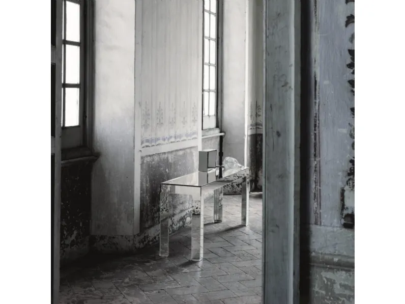 Mobile ingresso Mirror Mirror in cristallo finitura a specchio di Glas Italia