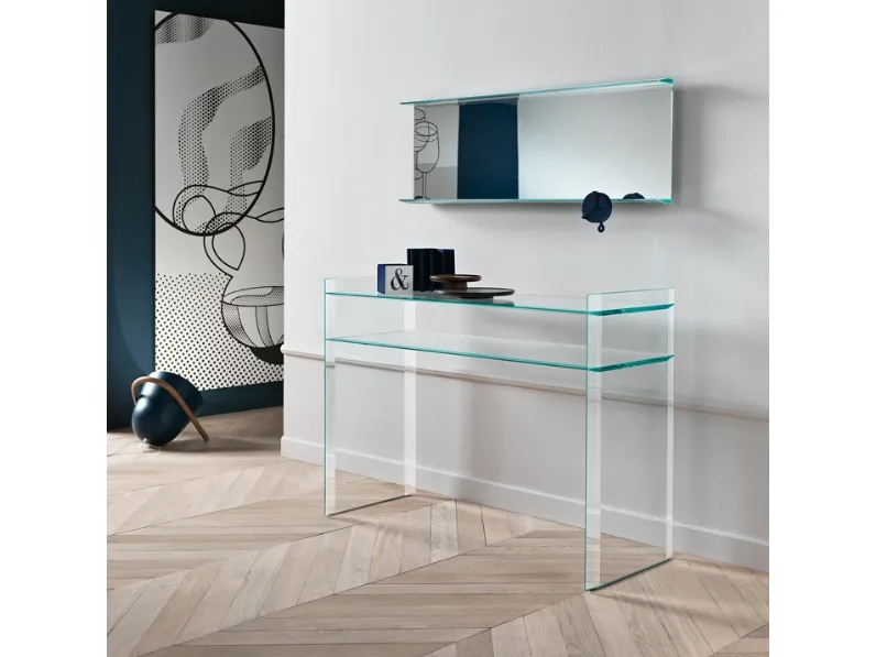 Mobile ingresso in vetro Quiller Consolle di Tonelli