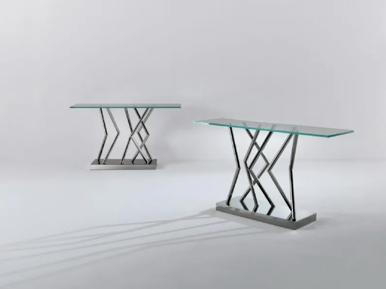 Mobile ingresso Consolle in cristallo e acciaio SA06 di Laura Meroni