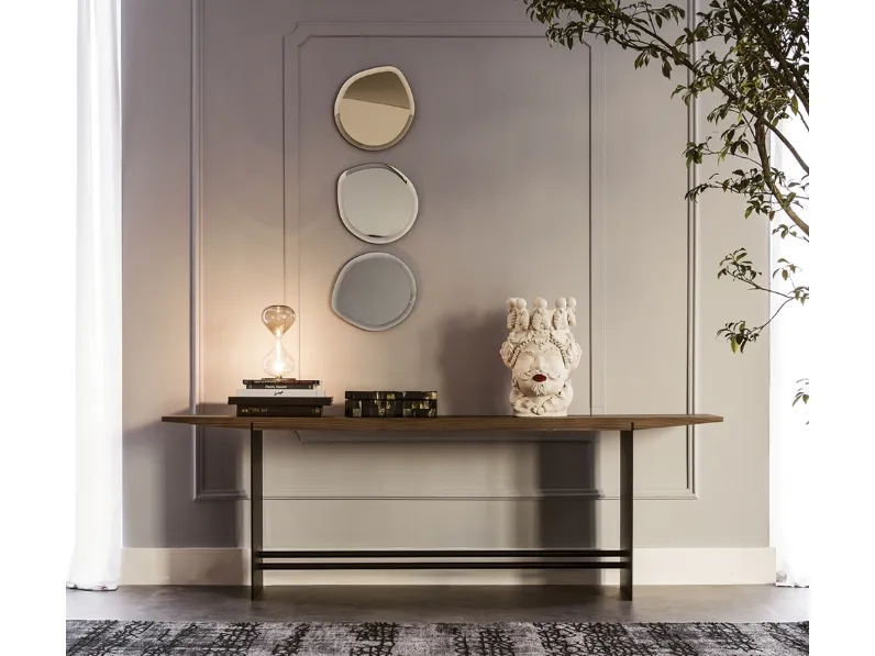 Consolle Trevi in legno e acciaio di Cattelan Italia