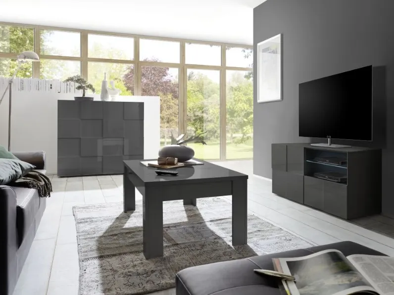Mobile Porta Tv Dama-Grigio-lucido LC Mobili