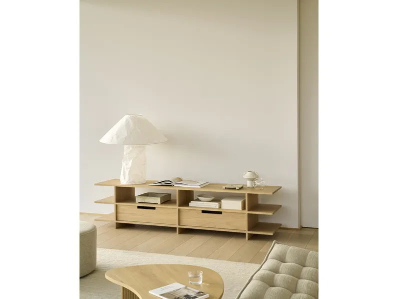 Mobile Porta Tv Kabuki in rovere di Ethnicraft