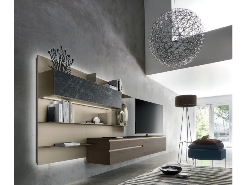 Mobile Porta Tv sospeso Lampo di Sangiacomo