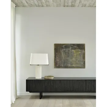 Mobile Porta Tv Mosaic in teak nero chiaro di Ethnicraft