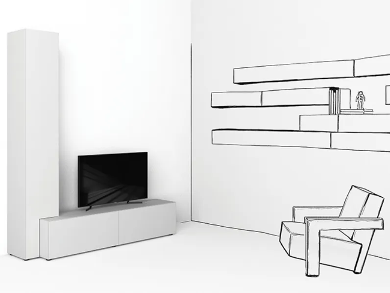 Mobile Porta Tv Regolo di Minotti Italia