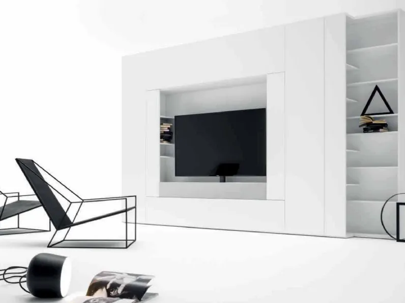 Armadio porta tv in laccato opaco Roomy di Caccaro