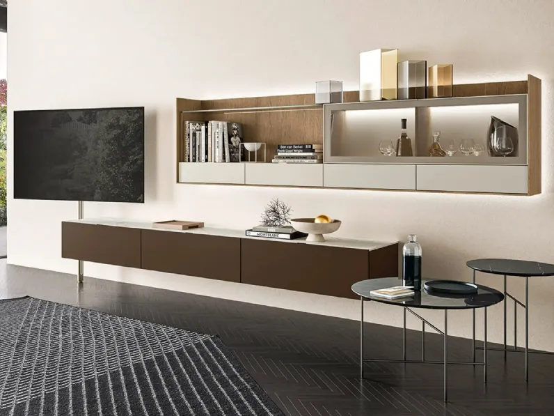 Mobile Porta Tv Tv Video in laccato di Sangiacomo