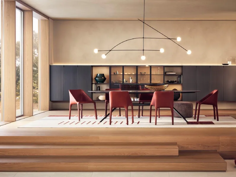 Mobile sospeso Code in laccato metallico Bronzo di Poliform