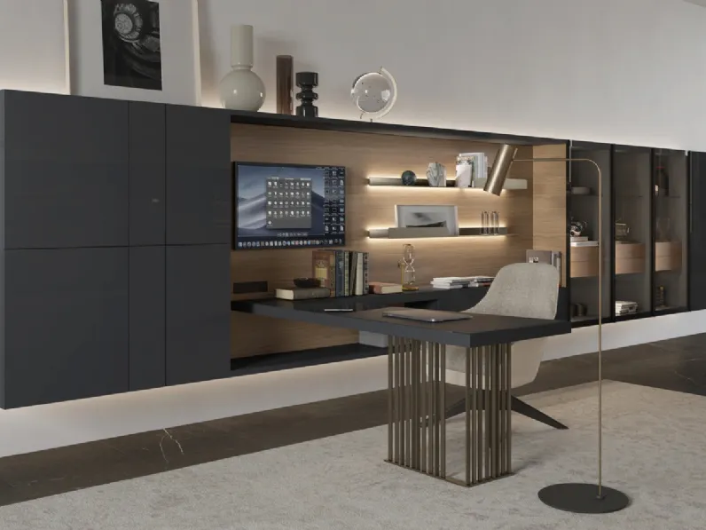 Mobile sospeso Home Office 10 con scrittoio di Turati T4