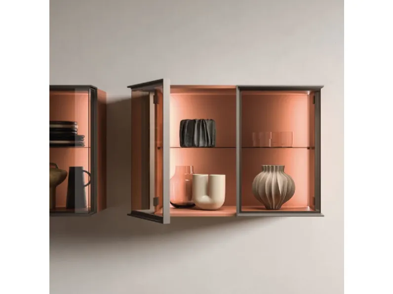 Pensile con ante in vetro Teka di Orme