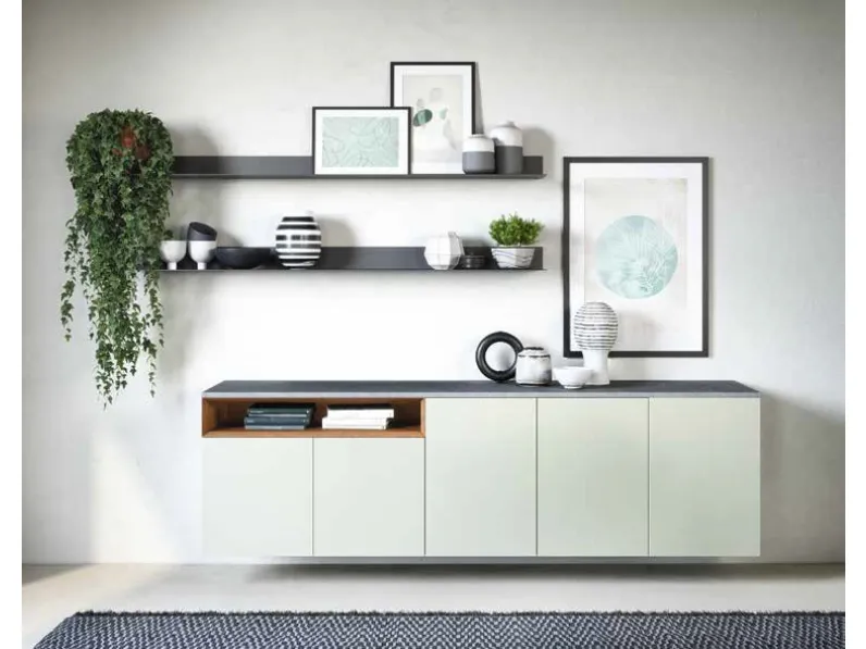 Mobile sospeso Box 18 09 in laccato opaco di Novamobili