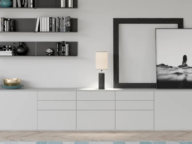 Parete Attrezzata Aliante composizione 06 di Linegianser