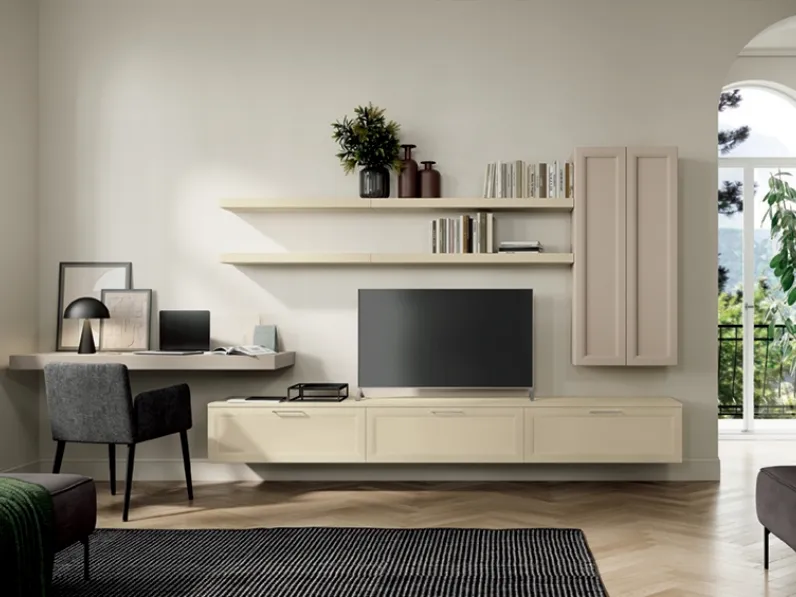 Parete Attrezzata Arcadia AS004 di Colombini Casa