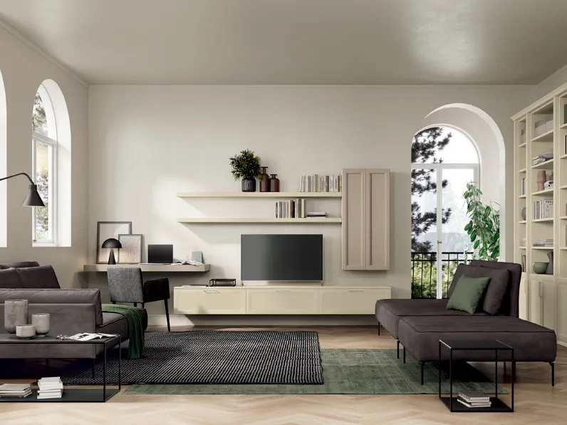 Parete Attrezzata Arcadia AS004 di Colombini Casa