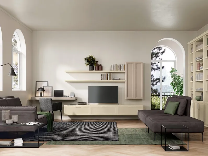 Parete Attrezzata Arcadia L004 di Colombini Casa