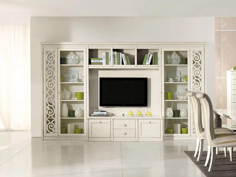 Parete Attrezzata Archimede Ottocento Italiano C5030 di Betamobili