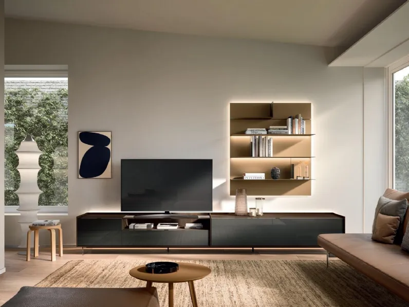 Parete Attrezzata Cabaret Glass di Sangiacomo