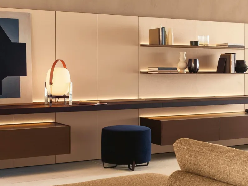 Parete Attrezzata Code con Mensole di Poliform