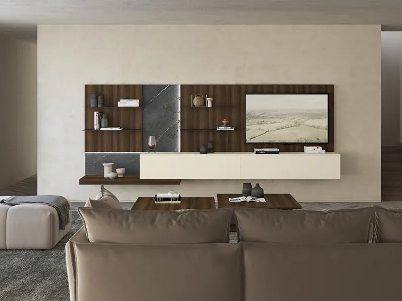 Parete Attrezzata sospesa Diciotto 02 di Febal Casa