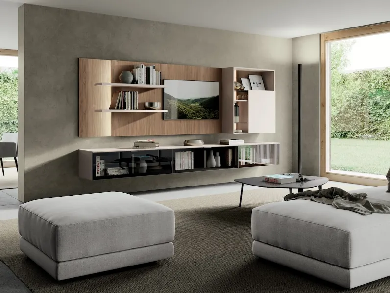 Parete Attrezzata sospesa Diciotto 06 di Febal Casa