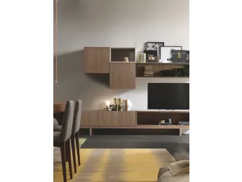 La Parete Attrezzata Domino 106 di Modesign offre modularità e stile per organizzare ogni spazio.