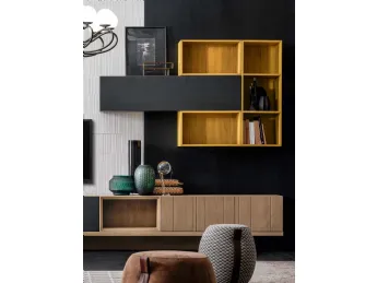Parete Attrezzata Domino Componibile 84 di Modesign: design funzionale e modulare per spazi su misur