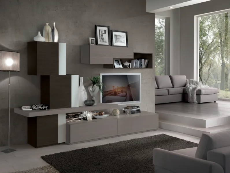 Parete Attrezzata Dynamic FMG3809 di Betamobili