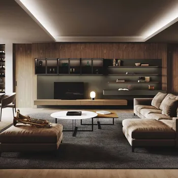 Parete Attrezzata House of Tuba in laccato e legno di GF Interiors