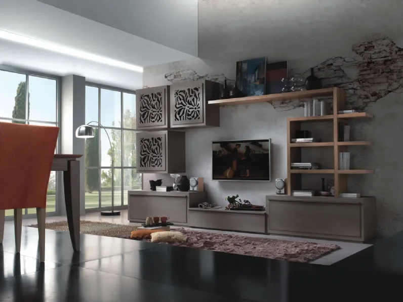 Parete Attrezzata Idea Composizione 01 di Passione Italiana