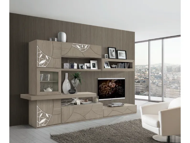 Parete Attrezzata Leaf FMG3599 di Betamobili