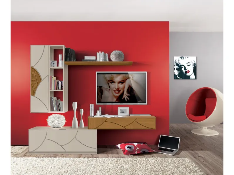 Parete Attrezzata Leaf FMG3605 di Betamobili