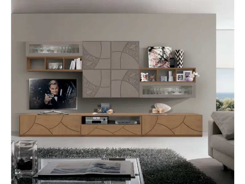 Parete Attrezzata Leaf FMG3609 di Betamobili