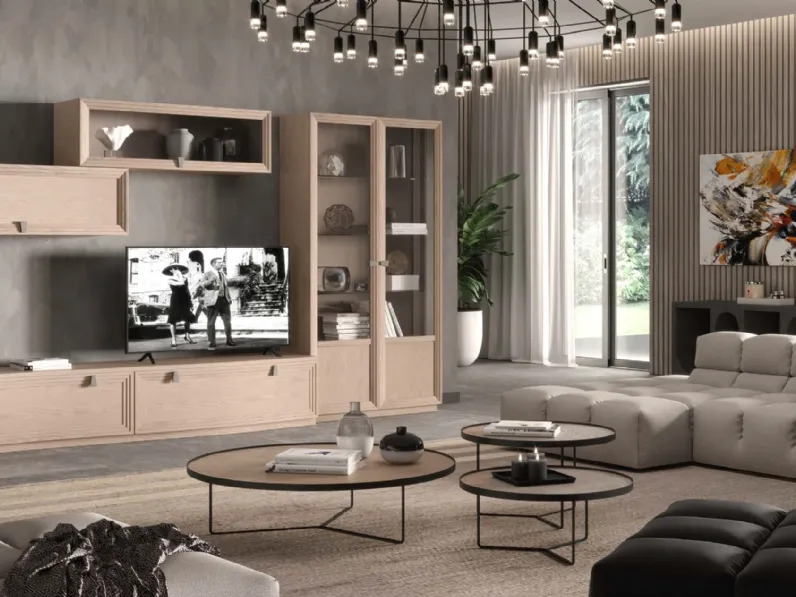 Parete Attrezzata in legno Linosa di Euromobili