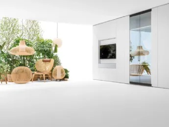 Living con ante in vetro