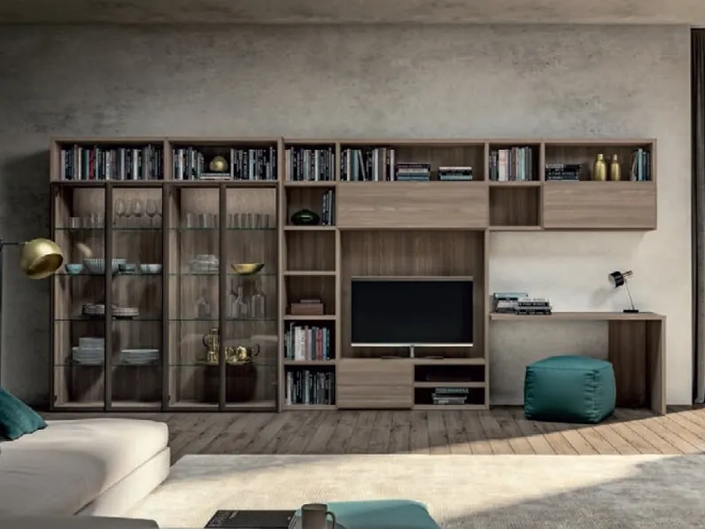 Parete Attrezzata Living GF5015 di Abitare Mobilstella