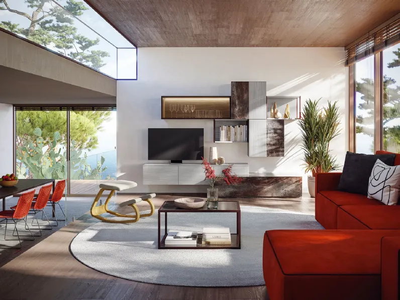 Parete Attrezzata Living LV725 di Giessegi