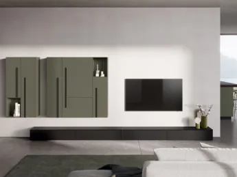 La parete attrezzata Living Stilo di Scavolini offre stile e funzionalità.